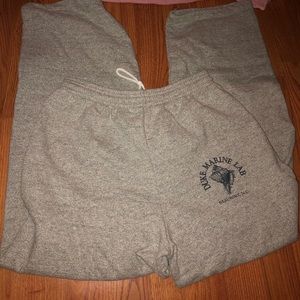 Light gray Duke Marine Lab sweatpants